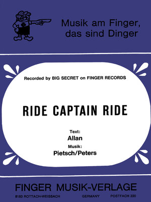 cover image of Ride Captain Ride